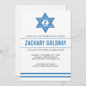 Bar Mitzvah Einladungen Traditioneller Star von Da (Vorne/Hinten)