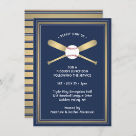 Bar Mitzvah Empfang Details Baseball Themenparty Begleitkarte