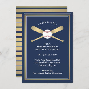Bar Mitzvah Empfang Details Baseball Themenparty Begleitkarte