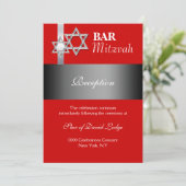 Bar mitzvah EMPFANG Einladung (Stehend Vorderseite)
