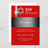 Bar mitzvah EMPFANG Einladung (Vorne/Hinten)