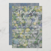 Bar Mitzvah Farbtöne Einladung (Vorne/Hinten)