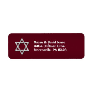 Bar mitzvah Feiern "Rücksendeadresse "