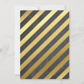 BAR MITZVAH Fett-Typ Goldkalkplatte Blau Einladung (Rückseite)