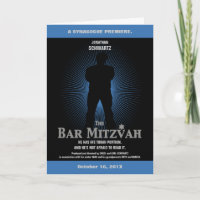 Bar Mitzvah Filmstar-gefaltete Einladung