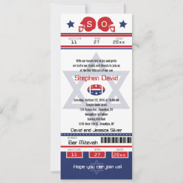 Bar Mitzvah Football Ticket Einladung