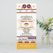 Bar Mitzvah Football Ticket Einladung (Stehend Vorderseite)