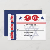 Bar Mitzvah Football Ticket UAWG RSVP Karte (Vorne/Hinten)