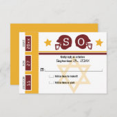 Bar Mitzvah Football Ticket UAWG RSVP Karte (Vorne/Hinten)