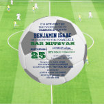 Bar Mitzvah Foto Einladung Fußball Ball Runde<br><div class="desc">Diese lässigen,  schicken Einladungen sind perfekt für alle sportlichen Bar Mitzvah-Feste. Jede Textzeile ist vollständig anpassbar,  um genau zu sagen,  was Sie gewollt haben! Fügen Sie Ihr Foto auf den Rücken,  um es zu einem besonderen Sake zu machen. Finden Sie koordinierende Produkte in der Bar Mitzvah Sports Collection.</div>