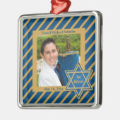 Bar Mitzvah Foto Keepake Ornament Aus Metall (Links)