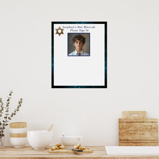 Bar Mitzvah Foto Signieren in Board Poster (Küche)