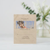 Bar Mitzvah Foto UAWG Replik Karte in Tan (Stehend Vorderseite)