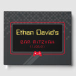 BAR MITZVAH Gamer cooler trendiger Rot Gästebuch<br><div class="desc">durch kat massard >>>> WWW.SIMPLYSWEETPAPERIE.COM<<< - - - - - - - - - - - - - - - - A super cool GAMER THEMED welcome sign for your event. Setup as a template it is simple for you to add your own details, or hit the customize button and...</div>