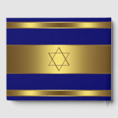 Bar Mitzvah Gästebuch Royal Blue und Gold (Rückseite)