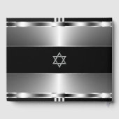 Bar Mitzvah Gästebuch Schwarz und Silber (Rückseite)