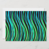 Bar Mitzvah Gebet Shawl Bright Neon Green Einladung (Rückseite)