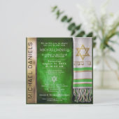 Bar Mitzvah Gebet Shawl Einladung (Stehend Vorderseite)