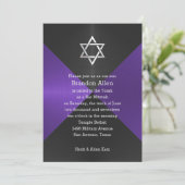 Bar Mitzvah Geometrischer Hintergrund Einladung (Stehend Vorderseite)