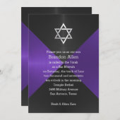 Bar Mitzvah Geometrischer Hintergrund Einladung (Vorne/Hinten)