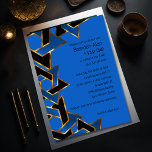Bar Mitzvah Gold Blue Black Star von David Einladung<br><div class="desc">Bar Mitzvah Gold Blue Black Star von David Bar Mitzvah und Bat Mitzvah Einladung Set von Umua entworfen. Gedruckt und ausgeliefert von Zazzle oder seinen Partnern.</div>