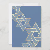 Bar Mitzvah Gold Star auf allen Farben Einladung (Rückseite)