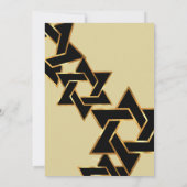 Bar Mitzvah Gold und Black Star von David Einladung (Rückseite)