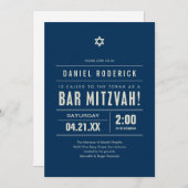 Bar Mitzvah große Art Einladungen (Vorne/Hinten)