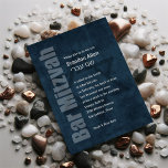 Bar Mitzvah Grunge Blue Einladung<br><div class="desc">Bar Mitzvah und Bat Mitzvah laden Sets von Umua entworfen ein. Gedruckt und ausgeliefert von Zazzle oder seinen Partnern.</div>