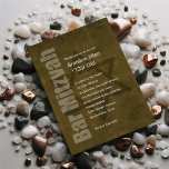 Bar Mitzvah Grunge Gold Einladung<br><div class="desc">Bar Mitzvah und Bat Mitzvah laden Sets von Umua entworfen ein. Gedruckt und ausgeliefert von Zazzle oder seinen Partnern.</div>