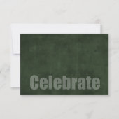 Bar Mitzvah Grunge Green RSVP-Karte Einladung (Vorderseite)