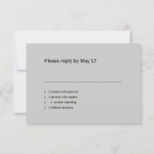 Bar Mitzvah Grunge Green RSVP-Karte Einladung (Rückseite)