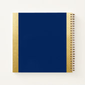 Bar Mitzvah Guest Signature Book Blue und Gold Notizblock (Rückseite)