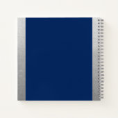 Bar Mitzvah Guest Signature Book Silver und Blue Notizblock (Rückseite)