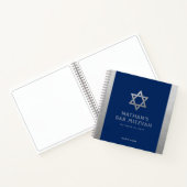 Bar Mitzvah Guest Signature Book Silver und Blue Notizblock (Innenseite)