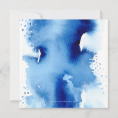 BAR MITZVAH hebräisch, blau, gelb Einladung (Rückseite)