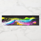 Bar Mitzvah, heller Paint Splash Spritzer Wasserflaschenetikett (Einzelnes Label)