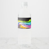 Bar Mitzvah, heller Paint Splash Spritzer Wasserflaschenetikett (Vorderseite)