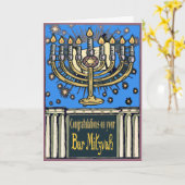Bar Mitzvah Herzlichen Glückwunsch Karte (Gelbe Blume)
