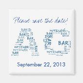 Bar Mitzvah in Monogram Magnet (Vorne)