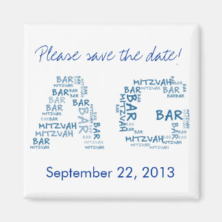 Bar Mitzvah in Monogram Magnet