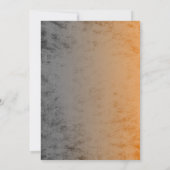 Bar Mitzvah Industrial Grunge Orange Gray Einladung (Rückseite)