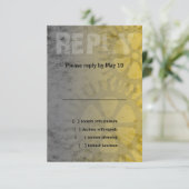 Bar Mitzvah Industrial Grunge UAWG RSVP Karte (Stehend Vorderseite)