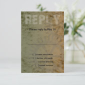 Bar Mitzvah Industrial Grunge UAWG RSVP Karte (Stehend Vorderseite)