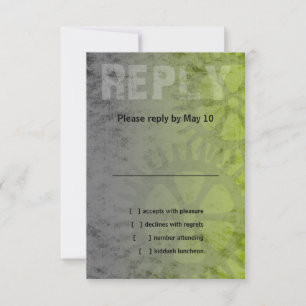 Bar Mitzvah Industrial Grunge UAWG RSVP Karte