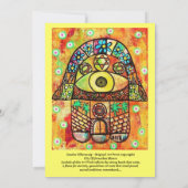 Bar Mitzvah Invite - City Of Jerusalem Hamsa Einladung (Rückseite)