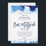 BAR MITZVAH INVITE handbuchstabiert blaues Aquarel Einladung<br><div class="desc">von kat massard >>> kat@simplysweetPAPERIE.com << Ein super cooles und modernes Einladungs-Design für den BAR MITZVAH TIP Ihres Sohnes :: 1. Um Grafiken und Schriftart zu ändern/zu verschieben und mehr Text hinzuzufügen, klicken Sie auf den Button "Anpassen". - - - - - - - - - - - - -...</div>