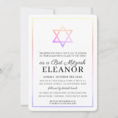 BAR MITZVAH jüdischer Stern Moderner ganzheitliche Einladung (Vorderseite)