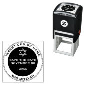 Bar mitzvah Jungs Save the Date Star david Permastempel (Beispiel)