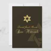 Bar Mitzvah/Kaffee/Gold Einladung (Rückseite)